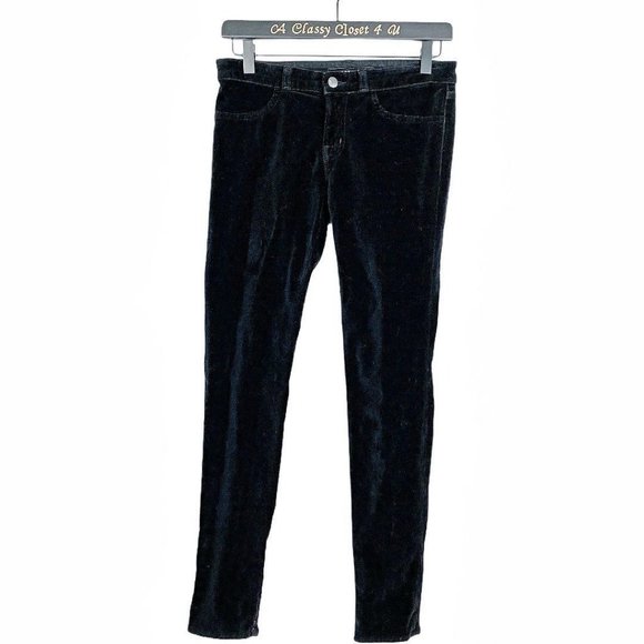 J. Brand Black Velvet Skinny Jeans Pants 27 - Picture 1 of 5